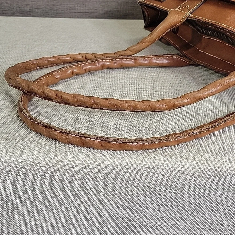 Patricia Nash Brown Tooled Leather Shoulder Bag